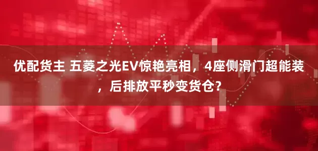优配货主 五菱之光EV惊艳亮相，4座侧滑门超能装，后排放平秒变货仓？